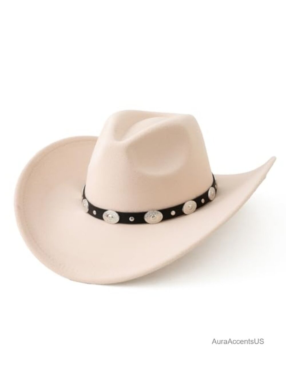 Wide Brim Felt Western Cowboy Hat Belt Buckle Panama